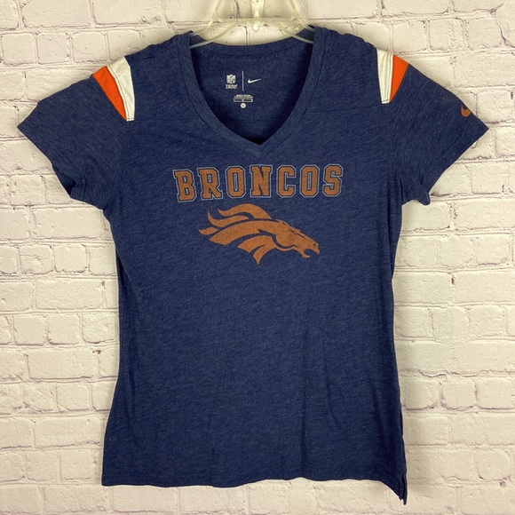 Nike Tops - Nike NFL Denver Broncos Women's Blue Short Sleeve and V-neck Tee. Size: Large